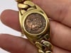 Vintage Bvlgari 18k Gold Monete Bronze Ancient Coin Curblink Bulgari Bracelet - 8