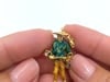Vintage 18k Gold Enamel Riksha Brooch Pin Gemstone Accents - 8