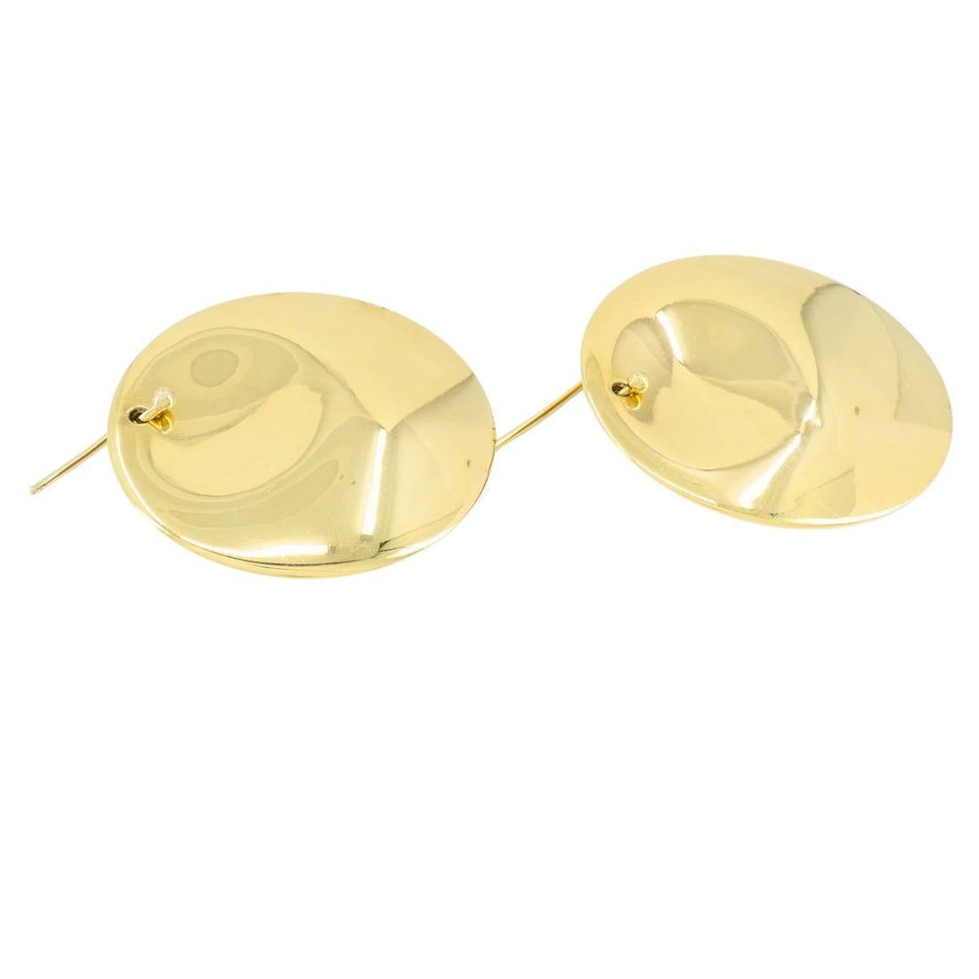 Tiffany & Co. Elsa Peretti 18k Gold Large Round Disc Earrings - 3