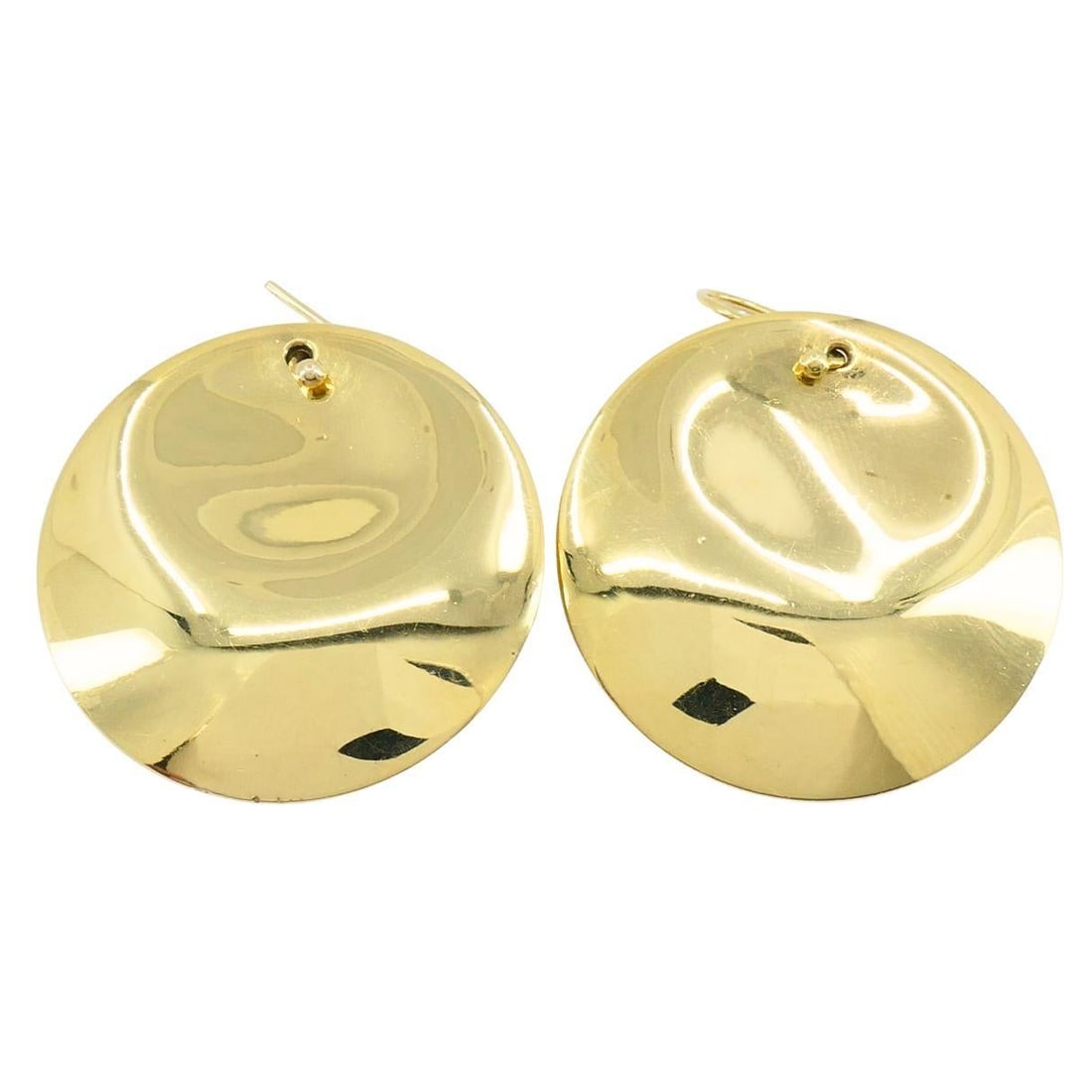 Tiffany & Co. Elsa Peretti 18k Gold Large Round Disc Earrings - 6