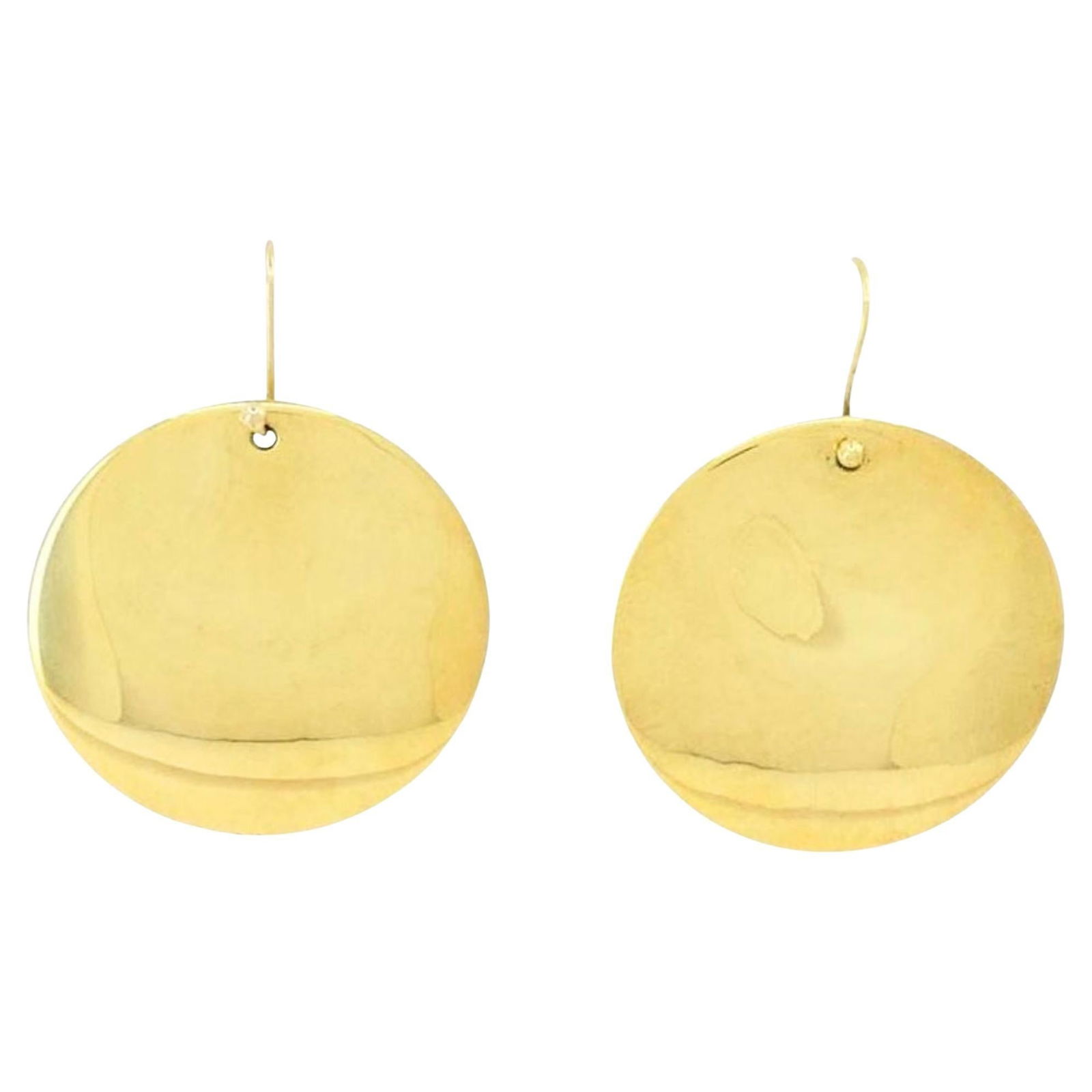 Tiffany & Co. Elsa Peretti 18k Gold Large Round Disc Earrings - 7