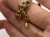 Vintage 14k 18k Gold Charm Bracelet - 8
