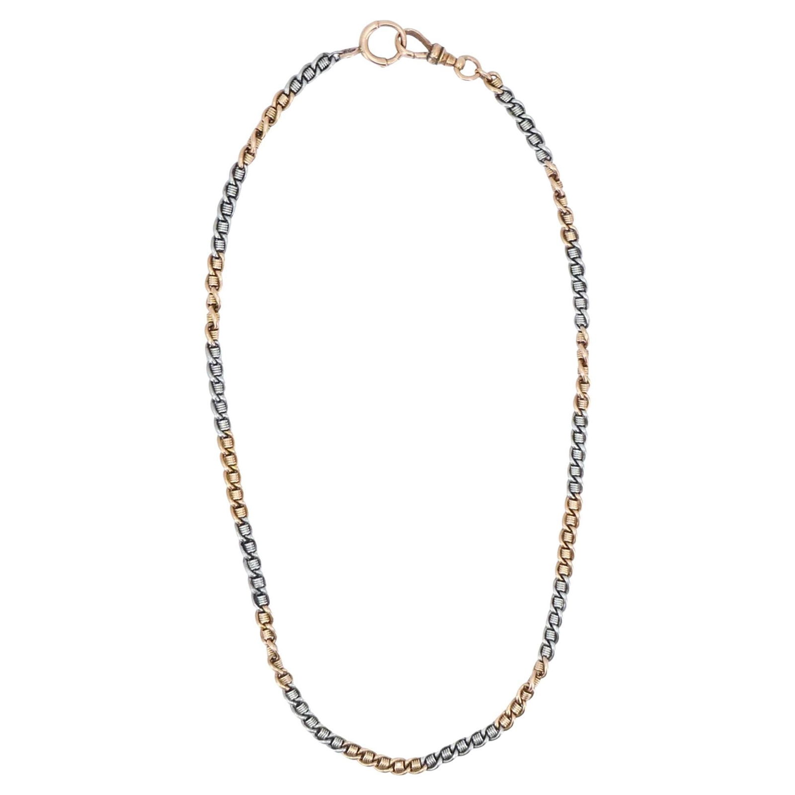 Vintage 14k Rose Gold Platinum Watch Chain Necklace (1 of 19)