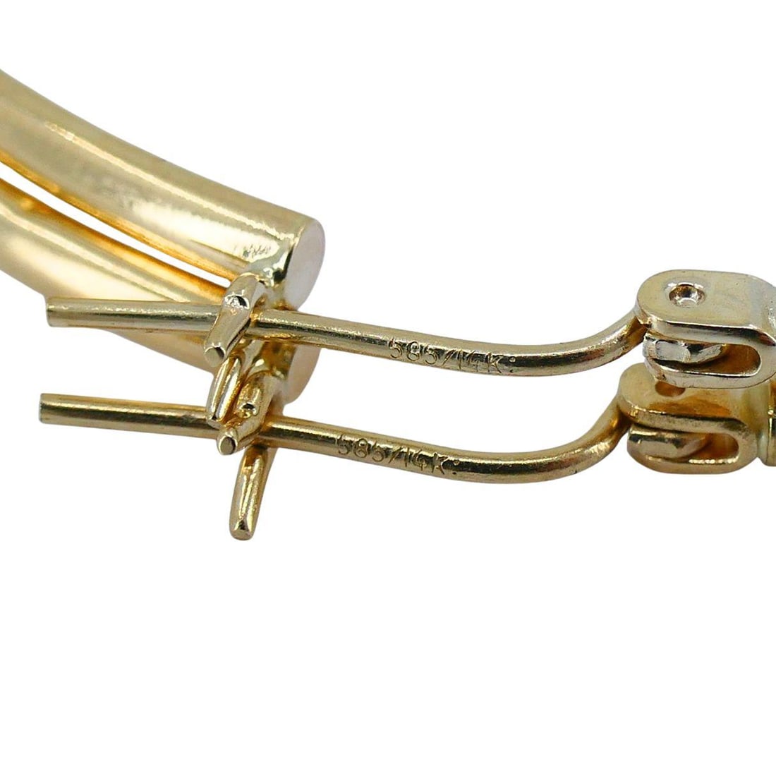 14k Gold Large Hoop Earrings - 3