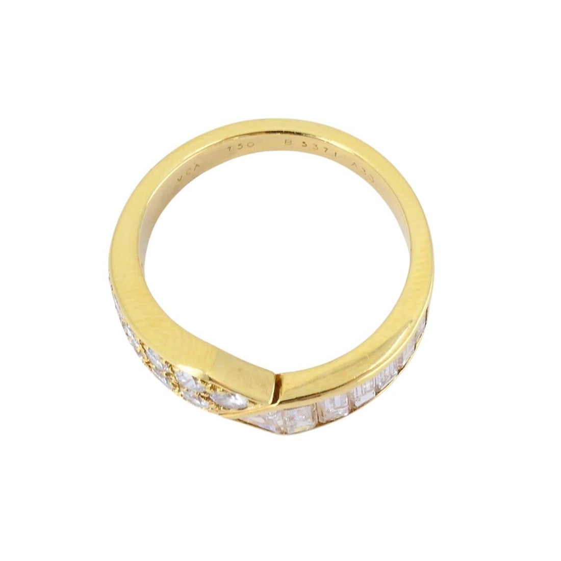 Van Cleef & Arpels 18K Gold Diamond Bypass Ring - 2
