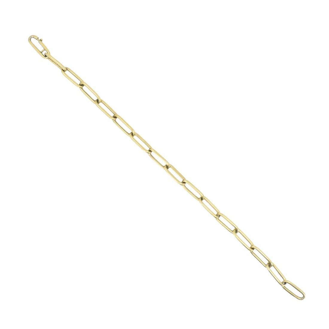 Vintage 14k Gold Paperclip Link Bracelet - 19