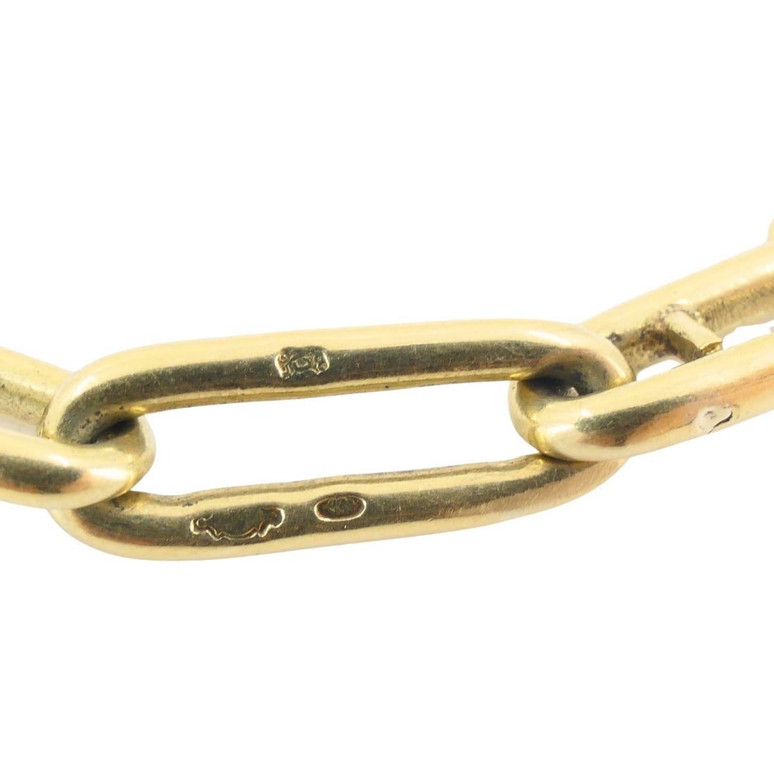 Vintage 14k Gold Paperclip Link Bracelet - 6