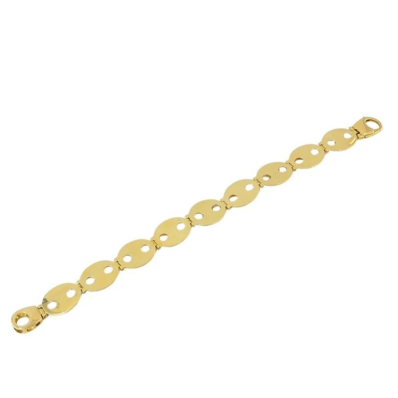 18k Yellow Gold Mariner Link Bracelet - 12
