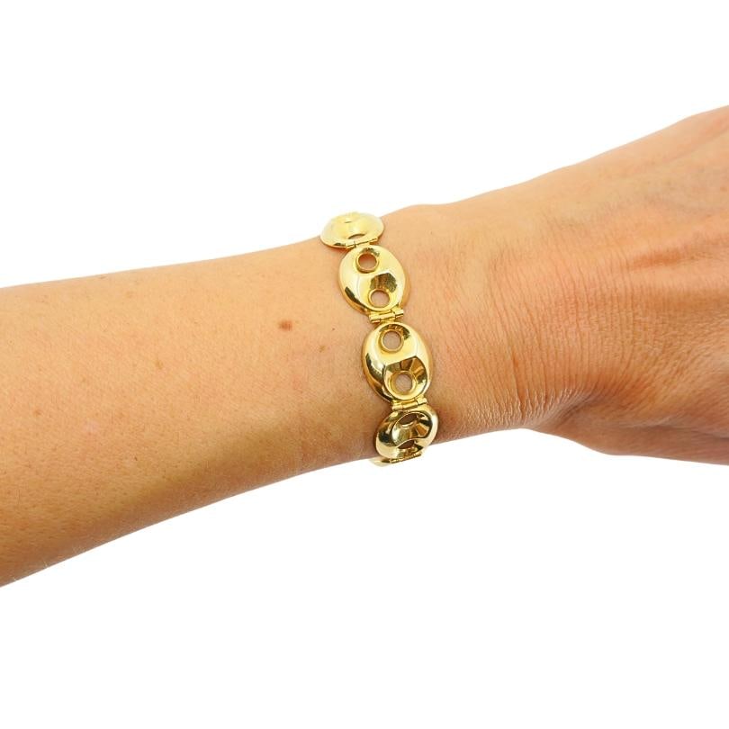 18k Yellow Gold Mariner Link Bracelet - 18