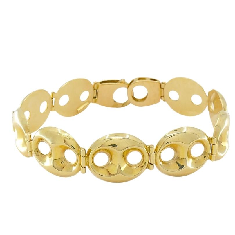 18k Yellow Gold Mariner Link Bracelet - 4
