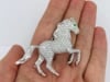 Vintage Cartier 18k Gold Diamond and Emerald Horse Brooch - 8