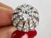 Vintage 1950s Platinum Diamond Bombe Cocktail Ring Circa 1950s Estate Jewelry - 8