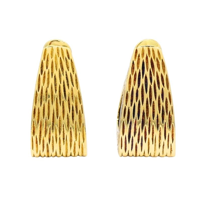 Wander France Modern 18k Gold Geometric Clip-On Earrings - 11