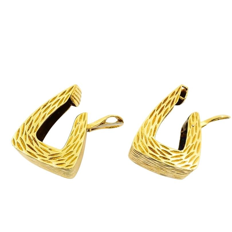 Wander France Modern 18k Gold Geometric Clip-On Earrings - 2