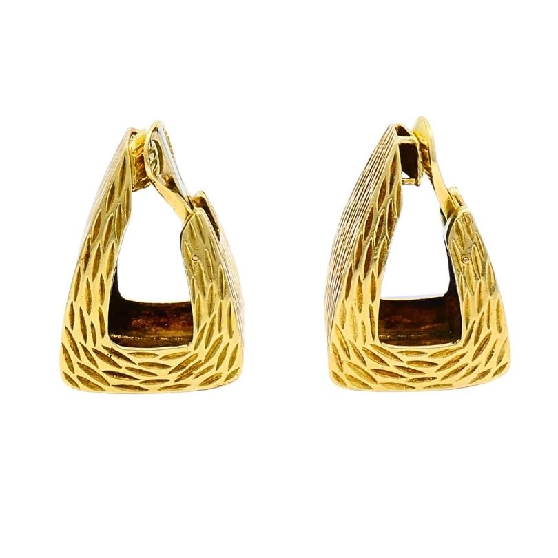Wander France Modern 18k Gold Geometric Clip-On Earrings - 3