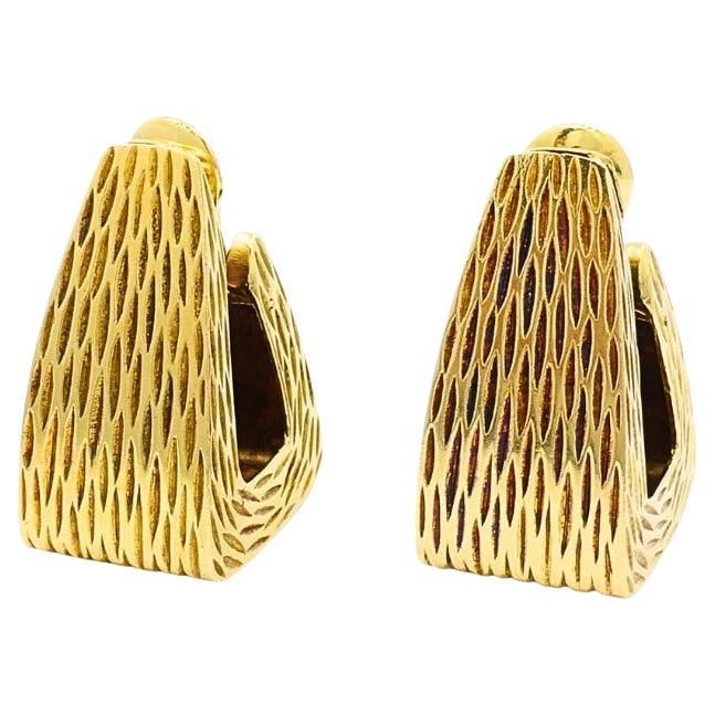 Wander France Modern 18k Gold Geometric Clip-On Earrings - 7
