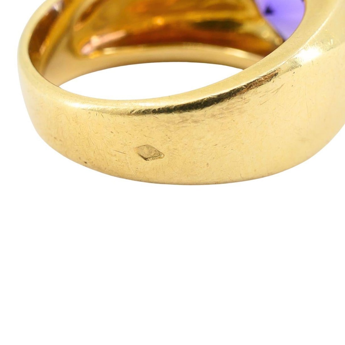 Vintage French 18k Gold Amethyst Ring - 5