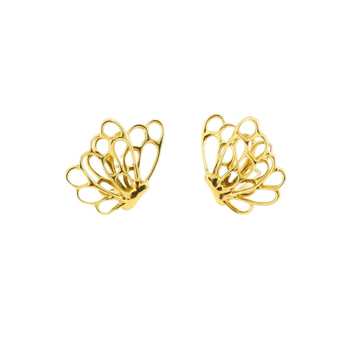 Angela Cummings 18k Gold Butterfly Earrings Vintage Designer Jewelry - 13