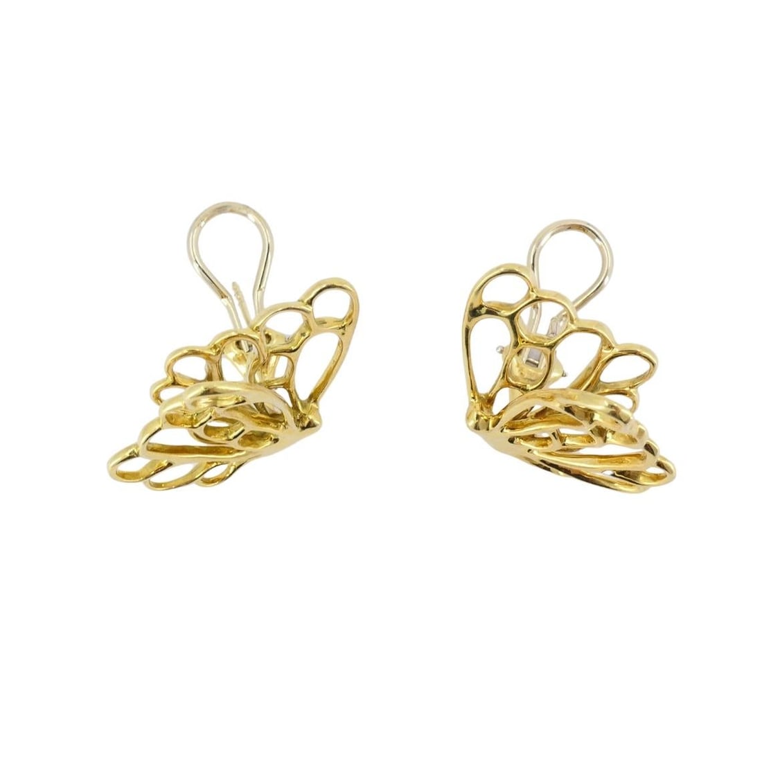 Angela Cummings 18k Gold Butterfly Earrings Vintage Designer Jewelry - 2
