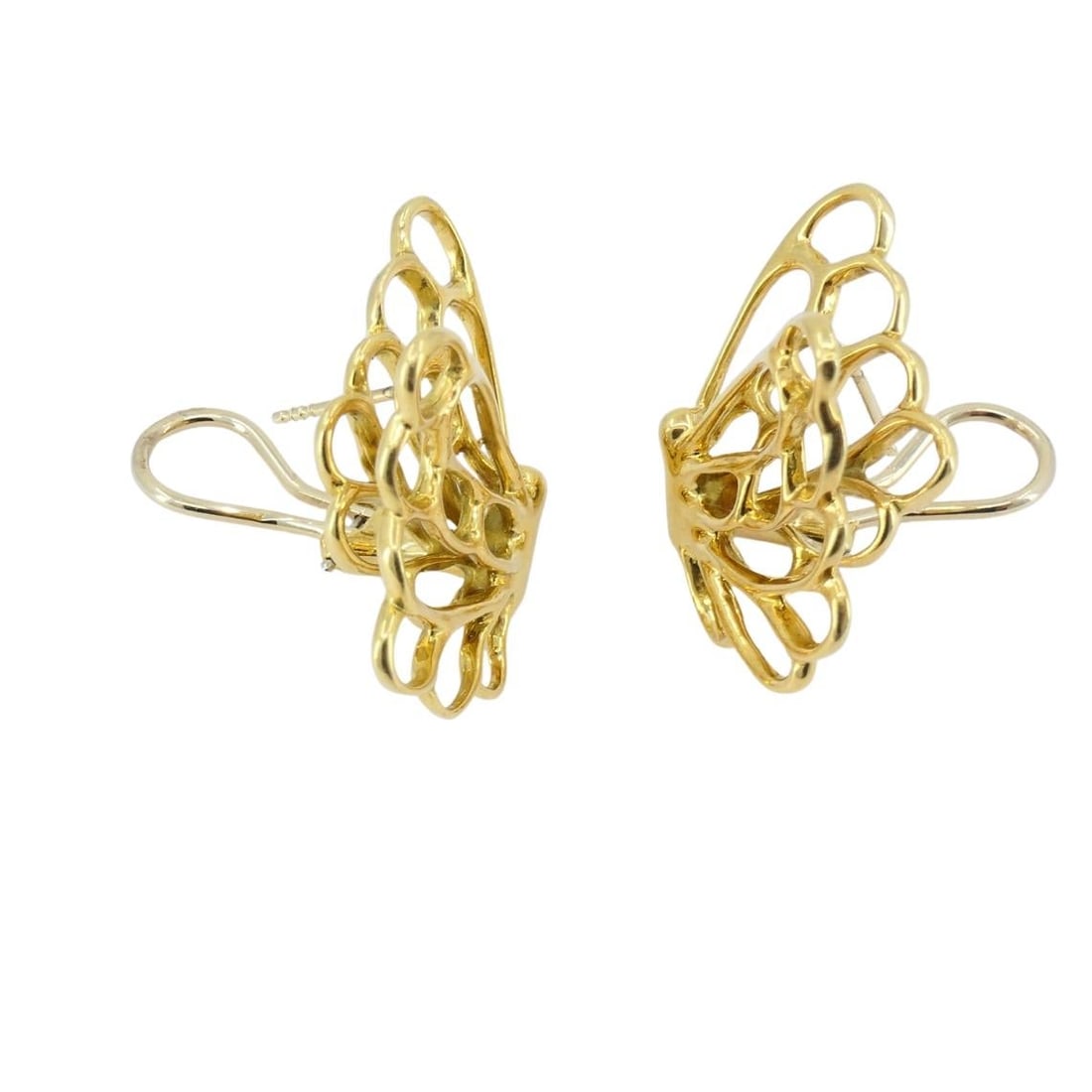 Angela Cummings 18k Gold Butterfly Earrings Vintage Designer Jewelry - 3