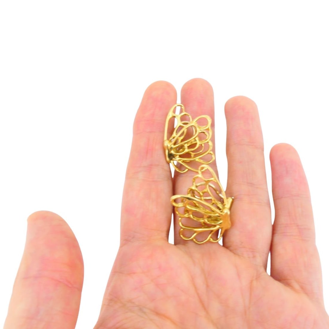 Angela Cummings 18k Gold Butterfly Earrings Vintage Designer Jewelry - 6