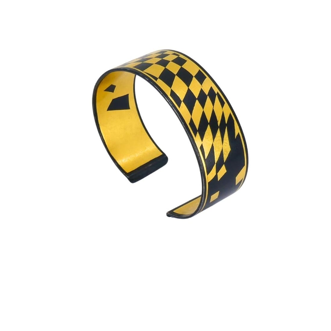 Vintage Tiffany & Co. Angela Cummings Damascene Gold Steel Lacquer Cuff Bangle - 2