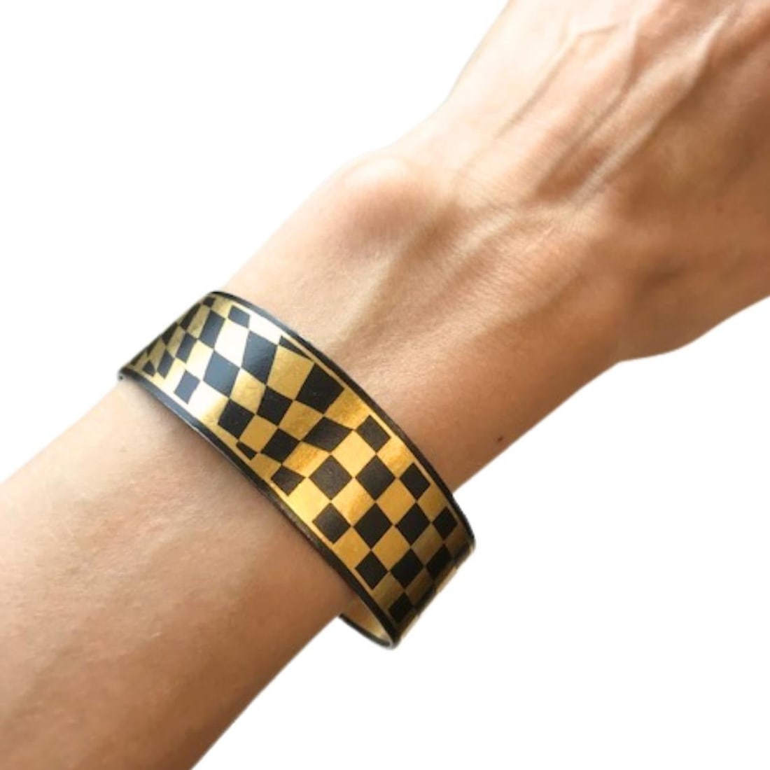 Vintage Tiffany & Co. Angela Cummings Damascene Gold Steel Lacquer Cuff Bangle - 5