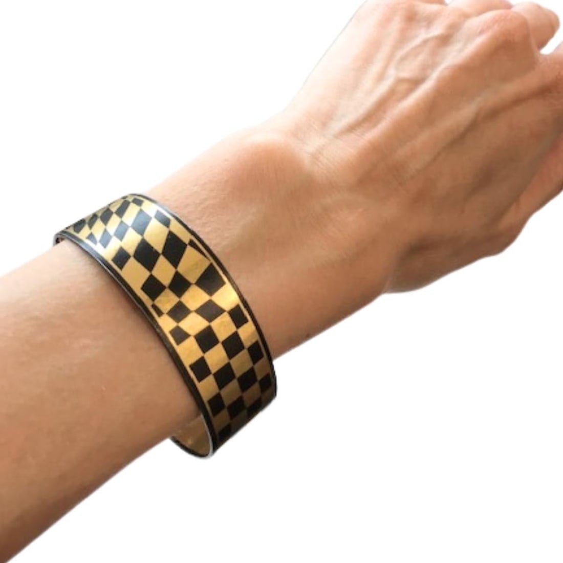 Vintage Tiffany & Co. Angela Cummings Damascene Gold Steel Lacquer Cuff Bangle - 8