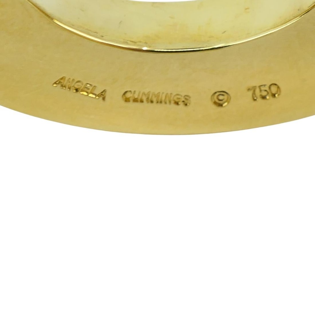 Vintage Angela Cummings 18K Gold and Mother of Pearl Bracelet - 13