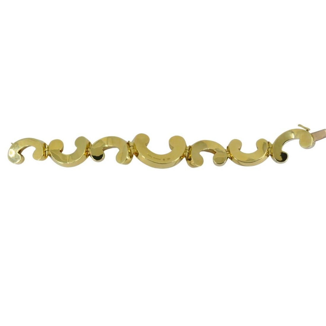 Vintage Angela Cummings 18K Gold and Mother of Pearl Bracelet - 5