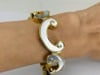 Vintage Angela Cummings 18K Gold and Mother of Pearl Bracelet - 8