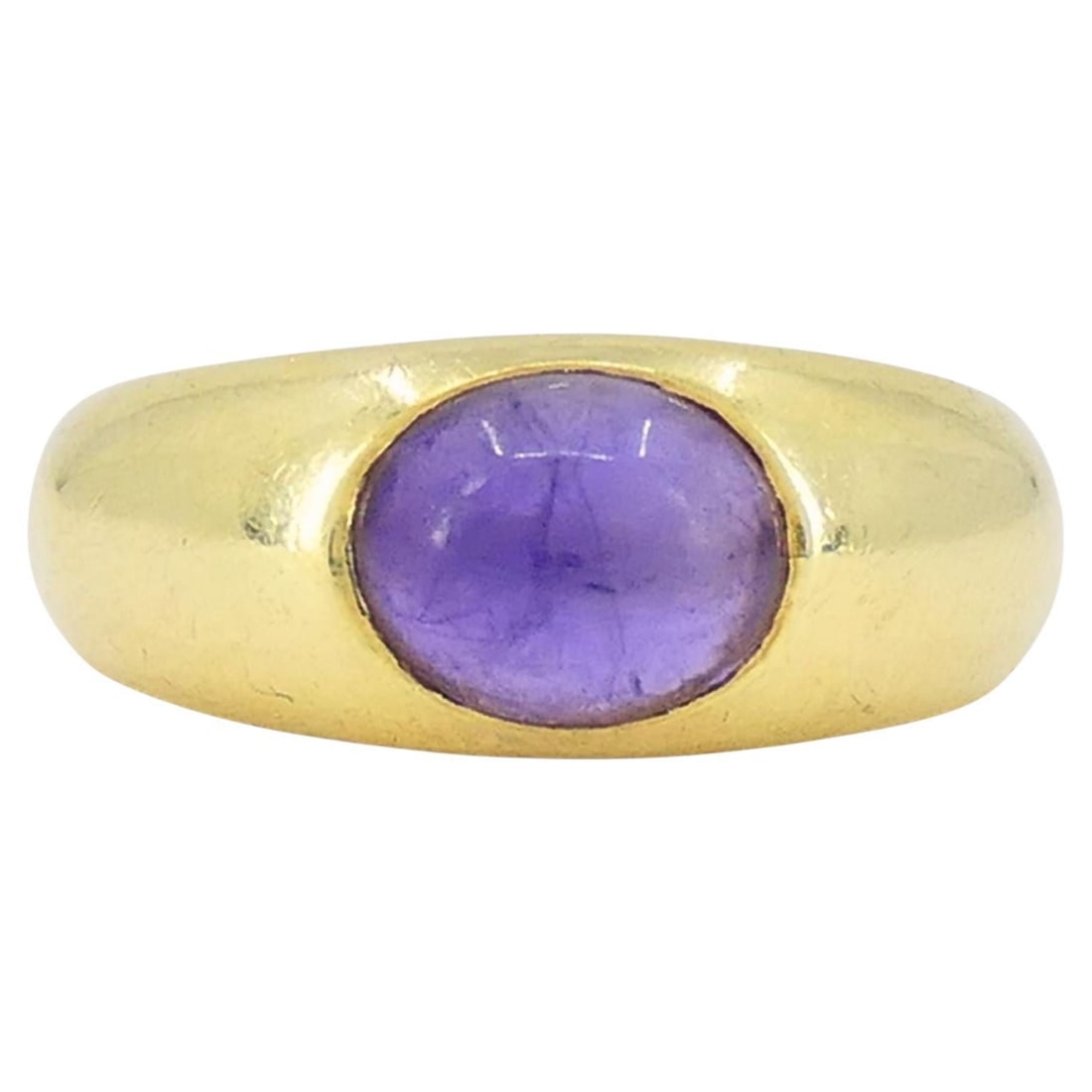 Vintage Tiffany & Co. 18k Gold Cabochon Amethyst Ring - 7
