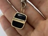 Sagittarius Astrological 14k Gold Platinum Onyx Watch Chain Pendant Necklace - 8