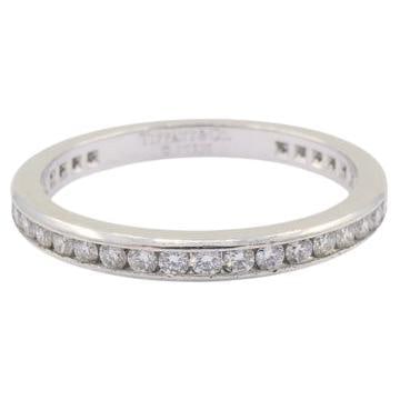 Vintage Tiffany & Co. Diamond Eternity Band Platinum Size 6: About the Item This vintage Tiffany & Co. eternity band ring is crafted in platinum and set with a single row of round brilliant cut diamonds. The design features a clean, low-profile channel setting