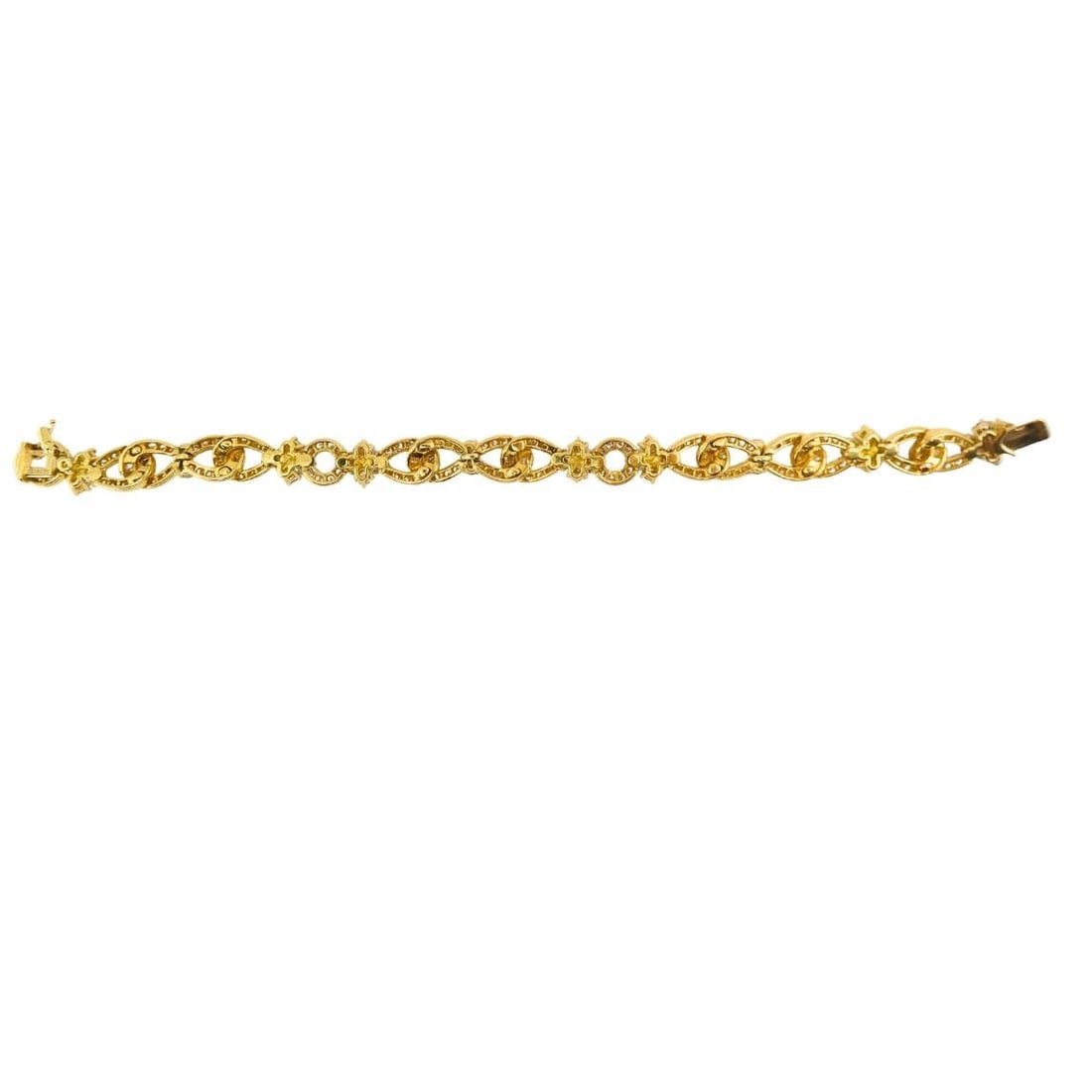 Van Cleef & Arpels 18k Gold Diamond Link Bracelet - 2