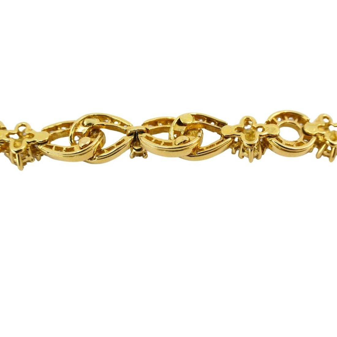Van Cleef & Arpels 18k Gold Diamond Link Bracelet - 3