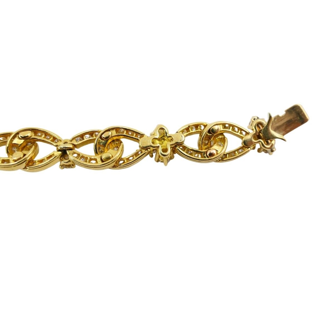 Van Cleef & Arpels 18k Gold Diamond Link Bracelet - 4