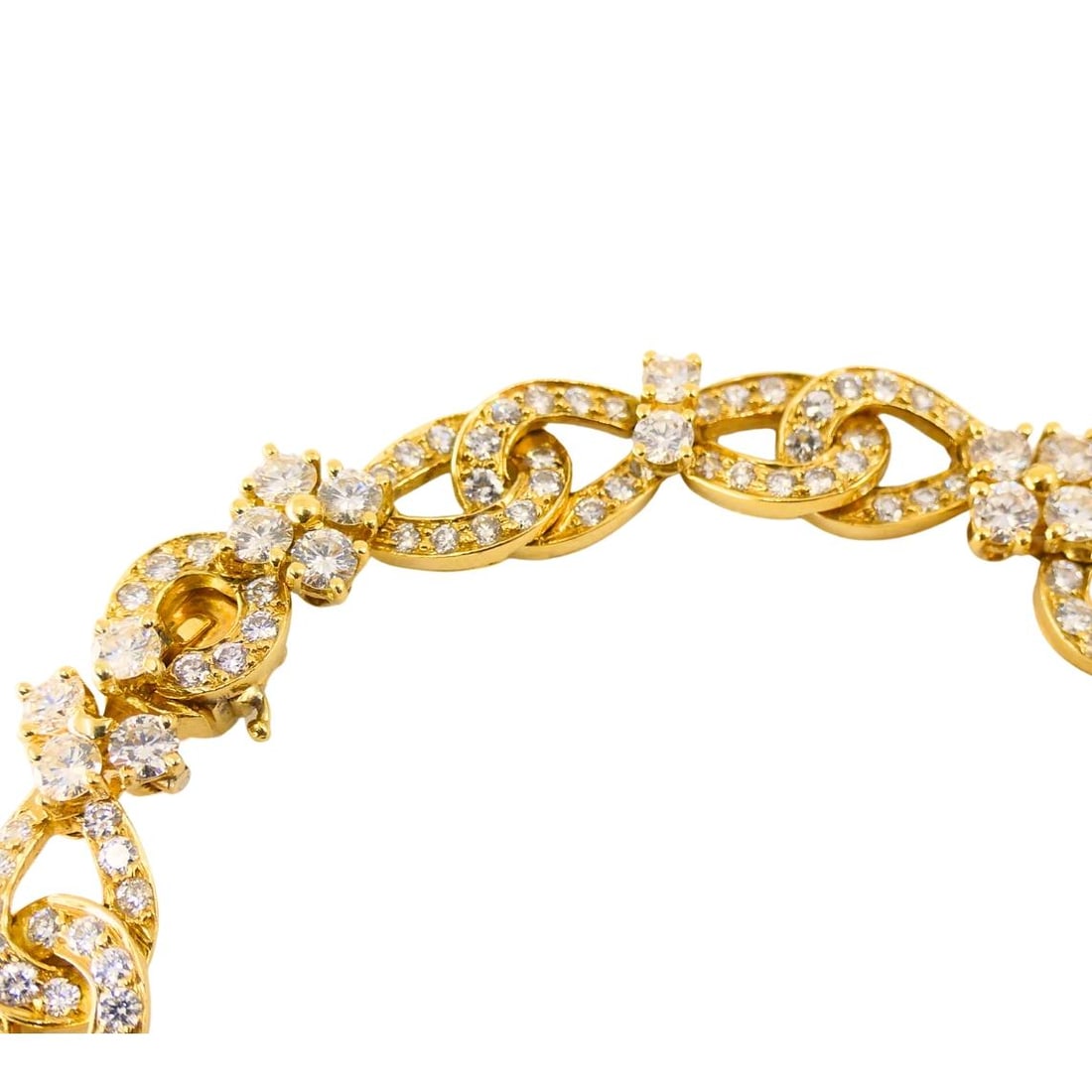 Van Cleef & Arpels 18k Gold Diamond Link Bracelet - 6