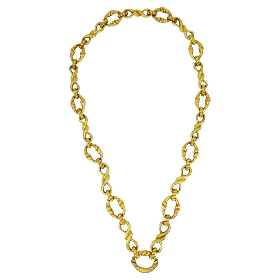 Vintage Wander 18k Hammered Gold Convertible Necklace: About the Item This exceptional vintage Wander necklace exemplifies the refined artistry of mid-20th century French jewelry design. Handcrafted in richly textured 18K yellow gold, the piece features