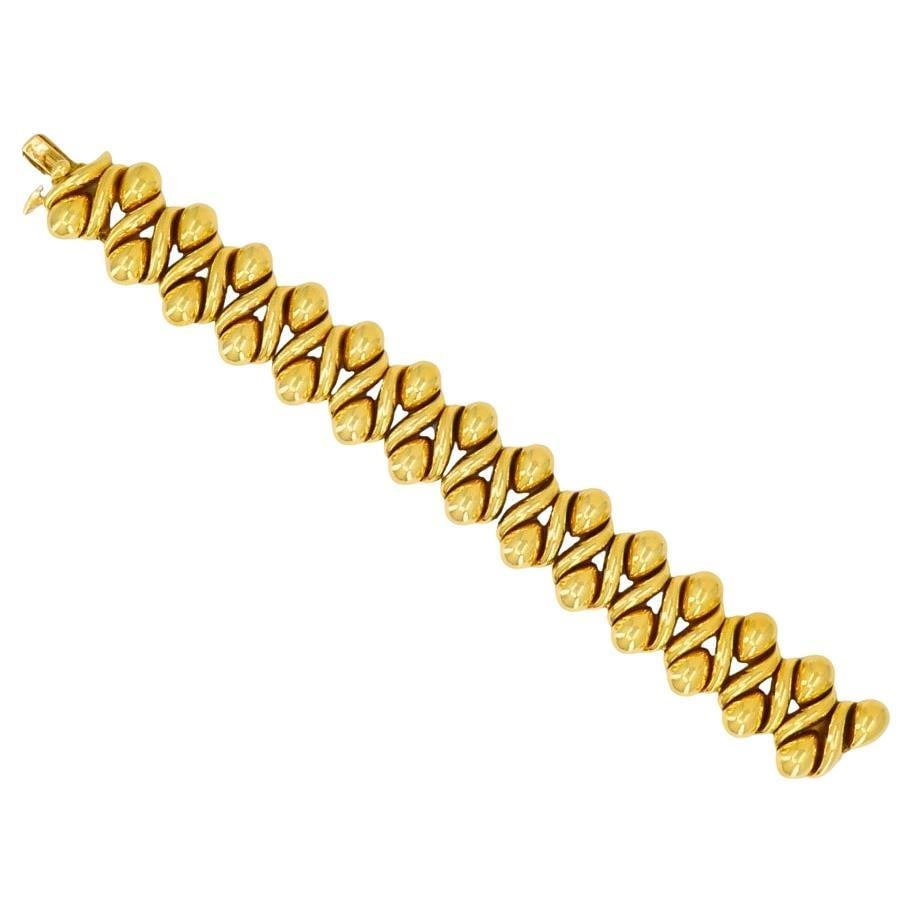 Rene Boivin Vintage Gold Link Bracelet 18k - 7