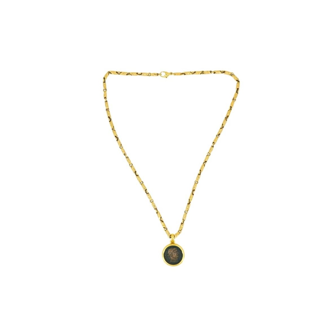 Bvlgari Bulgari Monete Necklace Ancient Roman Coin 18k Gold - 18