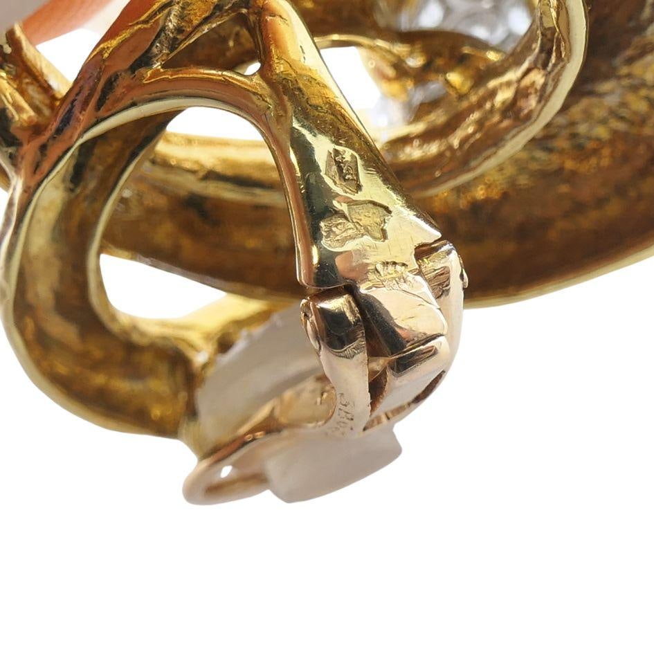 Vintage Boucheron 18k Gold Platinum Diamond Drop Clip Earrings - 5