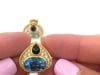 Marina B 18k Gold Topaz Onyx & Diamond Clip-On Earrings - 8