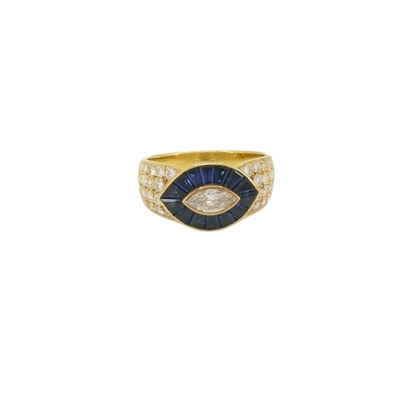 Mauboussin Ring Diamond Sapphire 18k Gold - 10