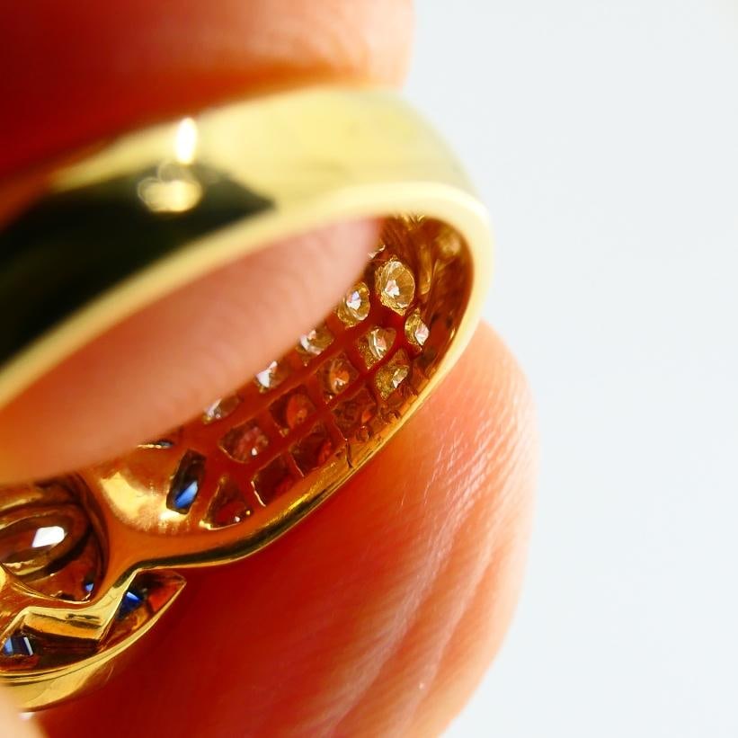 Mauboussin Ring Diamond Sapphire 18k Gold - 6