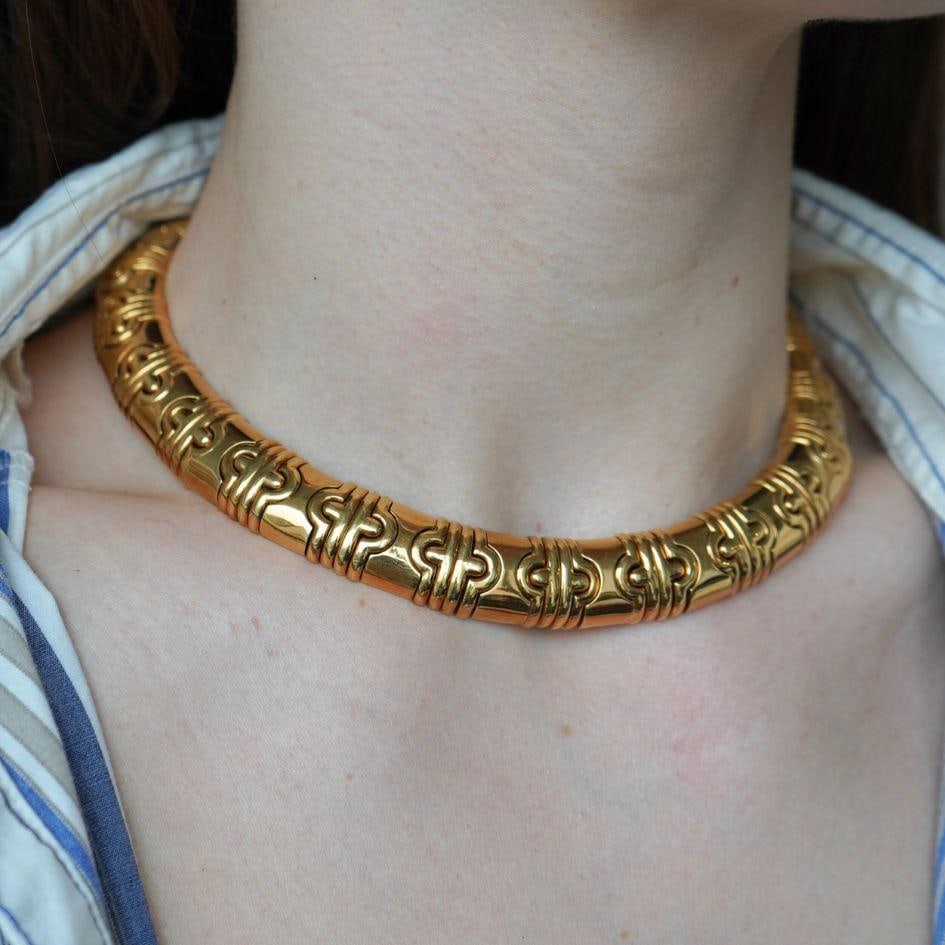 Vintage Bvlgari Bulgari 18k Gold Parentesi Necklace - 9