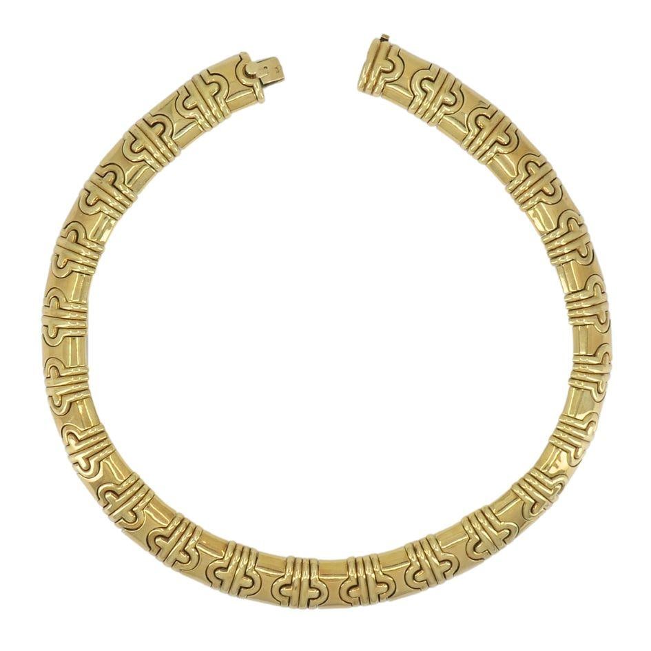 Vintage Bvlgari Bulgari 18k Gold Parentesi Necklace - 15