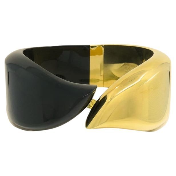 Elsa Peretti for Tiffany & Co. Cuff Bracelet Black Jade 18k Gold - 7