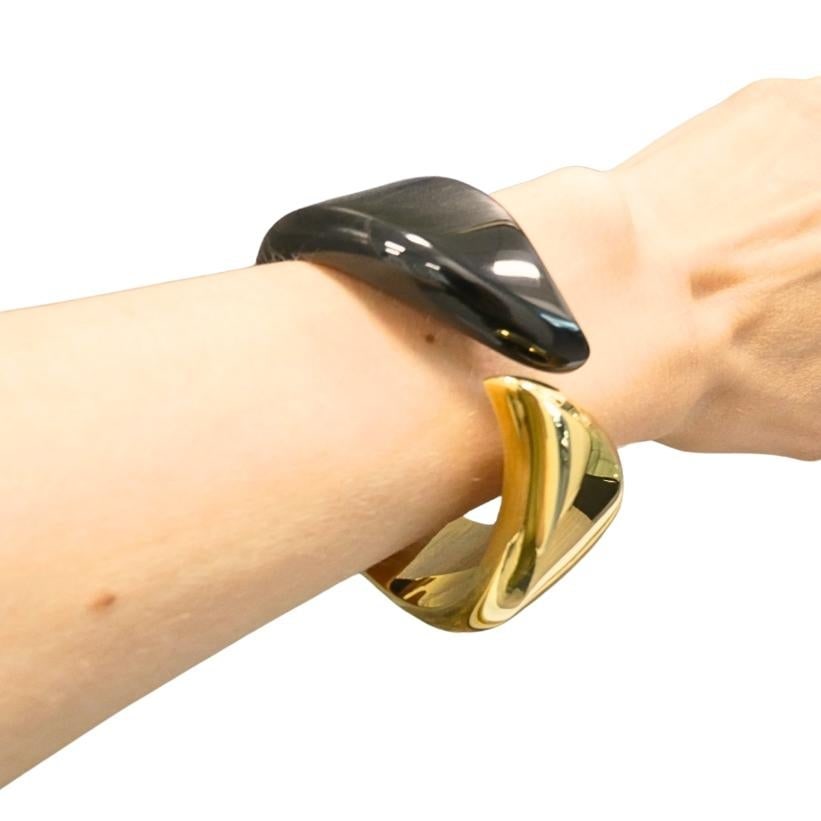 Elsa Peretti for Tiffany & Co. Cuff Bracelet Black Jade 18k Gold - 8