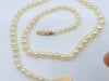 Vintage Graduated Pearl Necklace 18k Gold Clasp - 17